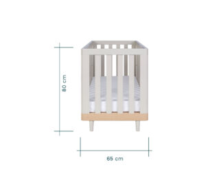 Tutti bambini hygge mini cot bed in light oak and white (3)