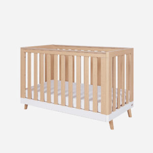 Tutti bambini hygge mini cot bed in white and light oak (3)