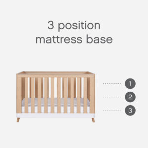 Tutti bambini hygge mini cot bed in white and light oak (5)