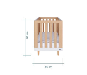Tutti bambini hygge mini cot bed in white and light oak (7)