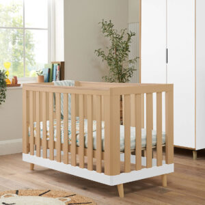 Tutti Bambini Hygge Mini Cot Bed - White & Light Oak