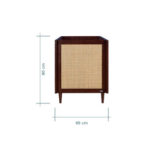 Tutti bambini japandi mini cot bed warm walnut (2) 1