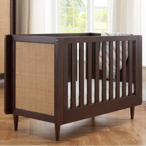 Tutti Bambini Japandi Mini Cot Bed - Warm Walnut