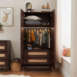 Tutti bambini japandi wardrobe warm walnut (1)