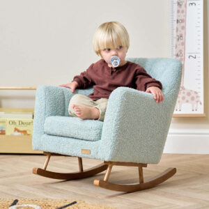 Tutti Bambini Jonah Mini Me Children's Rocking Chair Boucle Ocean Stone (11)