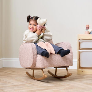 Tutti Bambini Micah Mini Me Children's Rocking Chair - Bouclé Blush