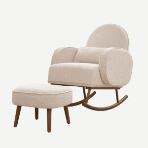 Tutti bambini micah rocking chair and footstool boucle fresh cream (5)