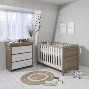 Tutti Bambini Modena 2 Piece Room Set - White/Oak