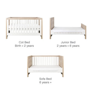 Tutti bambini modena 2 piece room set white oak (4)