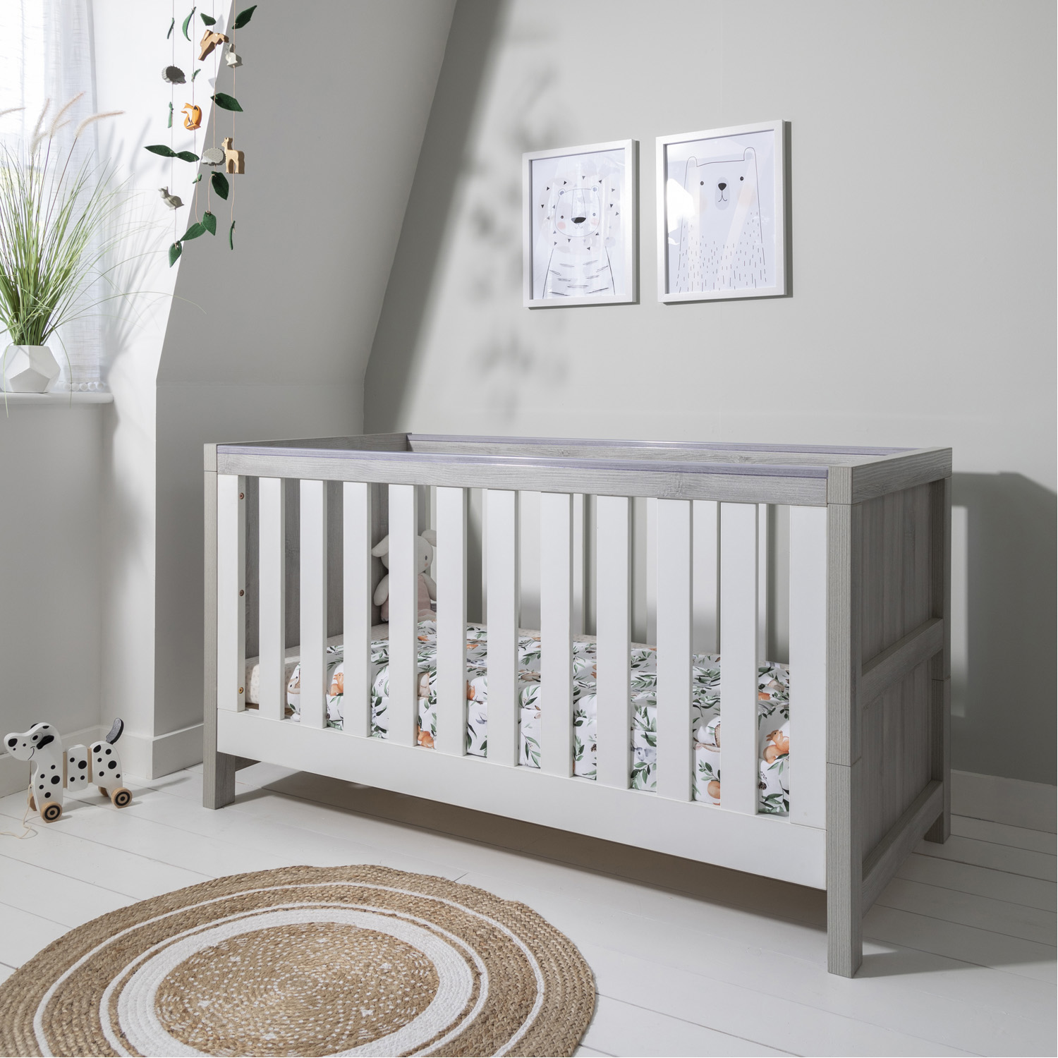 Tutti Bambini Modena 3in1 Cot bed - Grey Ash/White