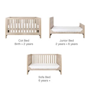 Tutti bambini modena 3in1 cot bed oak (3)