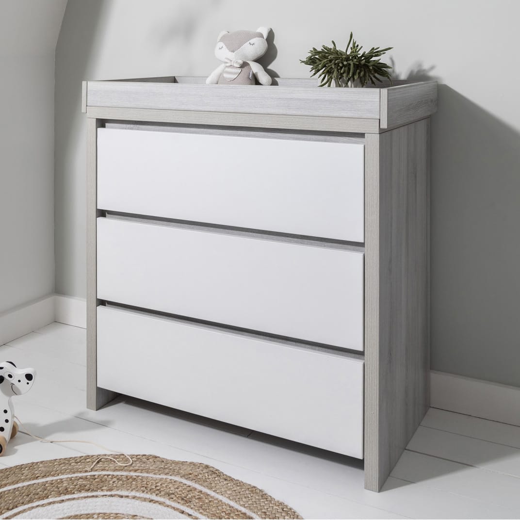 Tutti Bambini Modena Chest Changer - Grey Ash/White