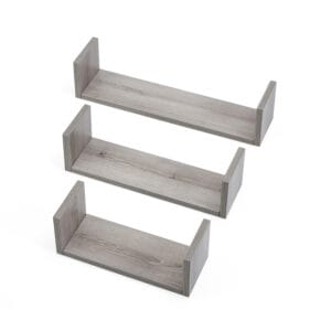 Tutti bambini modena set of three u shaped wall shelves grey ash (3)