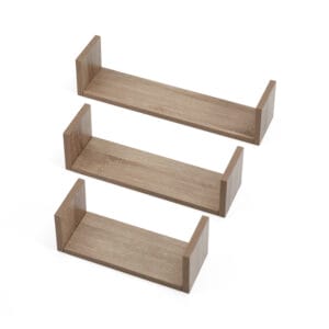 Tutti bambini modena set of three u shaped wall shelves oak (5)