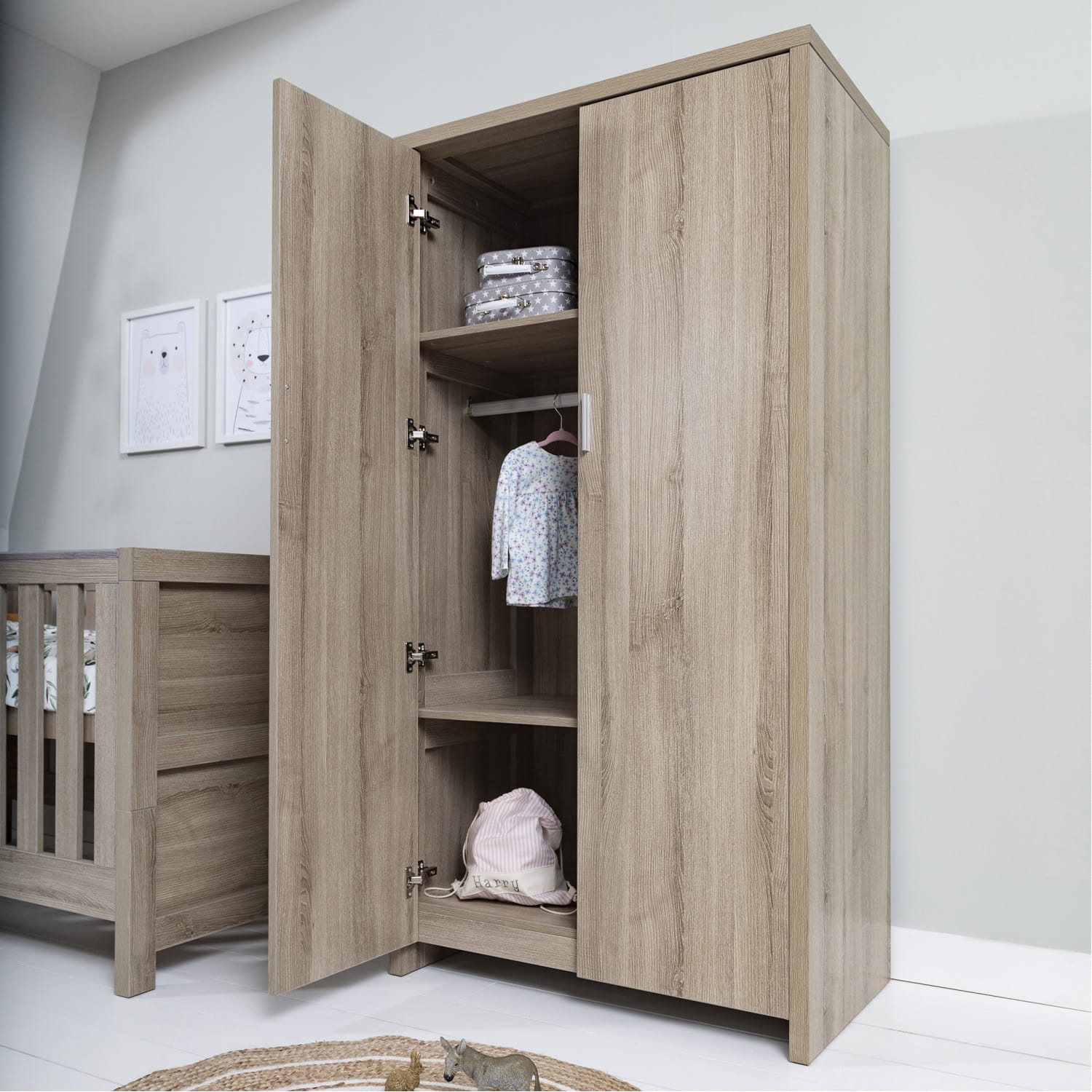 Tutti bambini modena wardrobe oak (2)