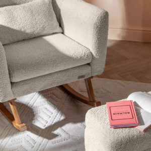 Tutti bambini oscar luxe rocking chair & foot stool teddy sage (8)