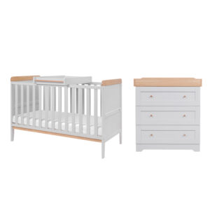 Tutti bambini rio 2 piece room set dove grey honey oak