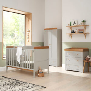 Tutti Bambini Rio 3 Piece Room Set - Dove Grey/Honey Oak