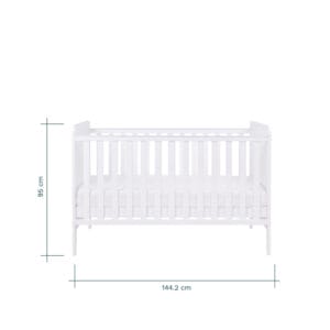 Tutti bambini rio cot bed with cot top changer & mattress white (1)