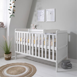Tutti Bambini Rio Cot Bed with Cot Top Changer & Mattress - White