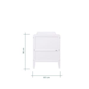Tutti bambini rio cot bed with cot top changer & mattress white