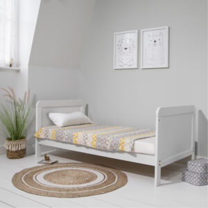 Tutti bambini rio cot bed with cot top changer & mattress white (9)