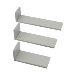 Tutti bambini rio set of three l shaped wall shelves dove grey (2)