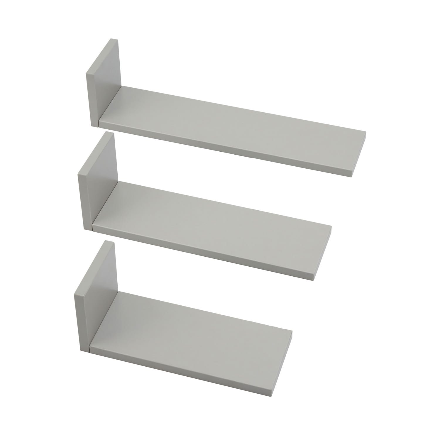 Tutti bambini rio set of three l shaped wall shelves dove grey (2)