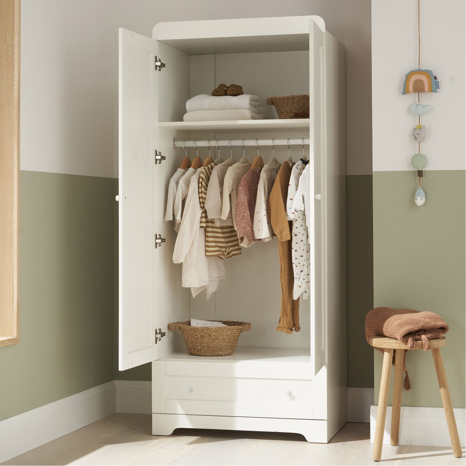 Tutti bambini rio wardrobe white (1)