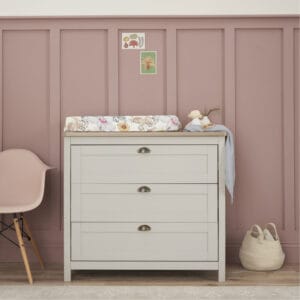 Tutti Bambini Verona Chest Changer - Dove Grey/Oak