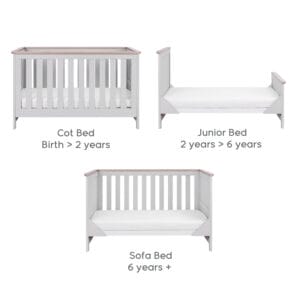 Tutti bambini verona cot bed dove grey oak (27)