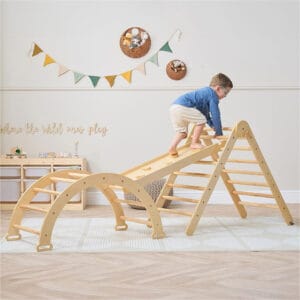Scala montessori pikler climbing frame natural