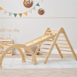 Scala pikler climbing frame and slide natural 25