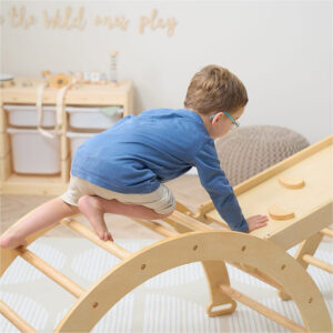 Scala pikler climbing frame and slide natural 3
