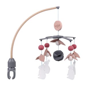 CoZee 2 in 1 Crib & Cot Mobile Oak & Charcoal