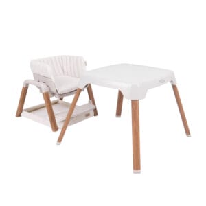 Nova Toddler Chair & Table Scandinavian Walnut & Ecru