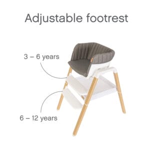 Tutti Bambini Nova Birth to 12 Years Complete Highchair Package White Oak (13)