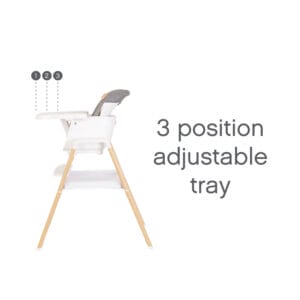 Tutti Bambini Nova Birth to 12 Years Complete Highchair Package White Oak (8)