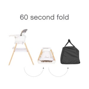 Tutti Bambini Nova Birth to 12 Years Complete Highchair Package White Oak (9)