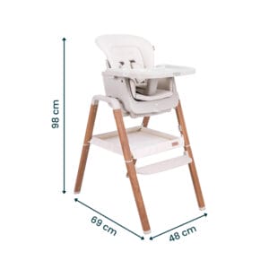 Nova Highchair Dims Rio Dove Grey & Oak Wardrobe