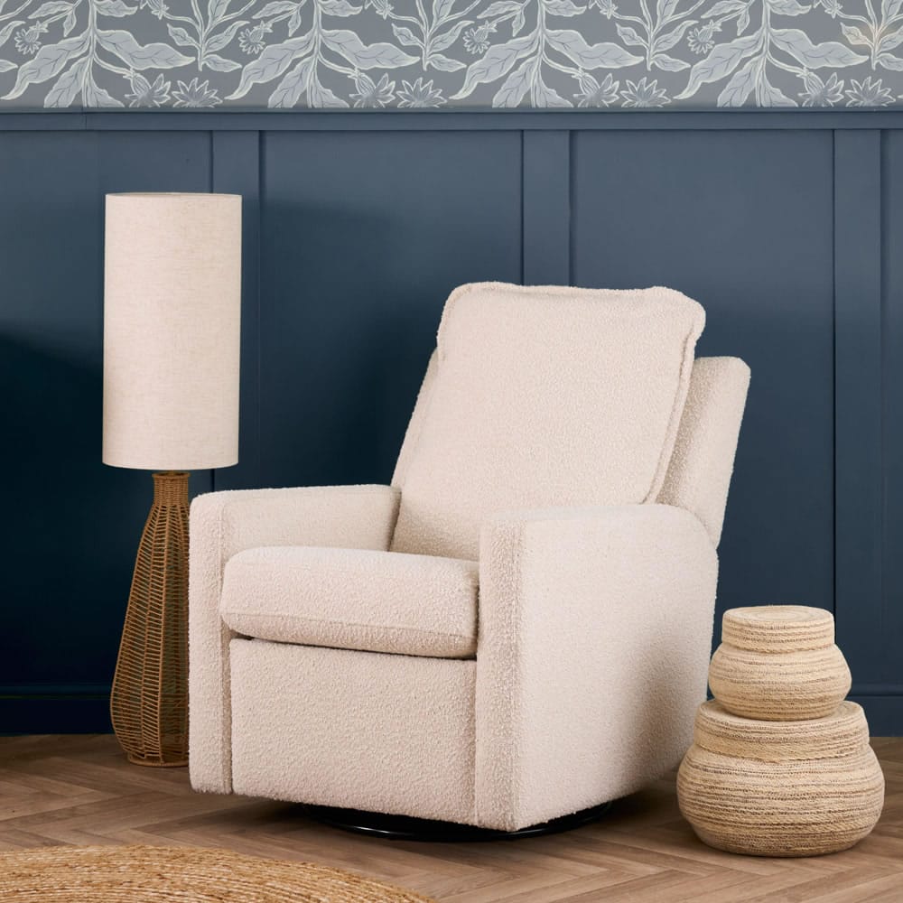 Obaby Denver Swivel Glider Recliner Chair - Bouclé