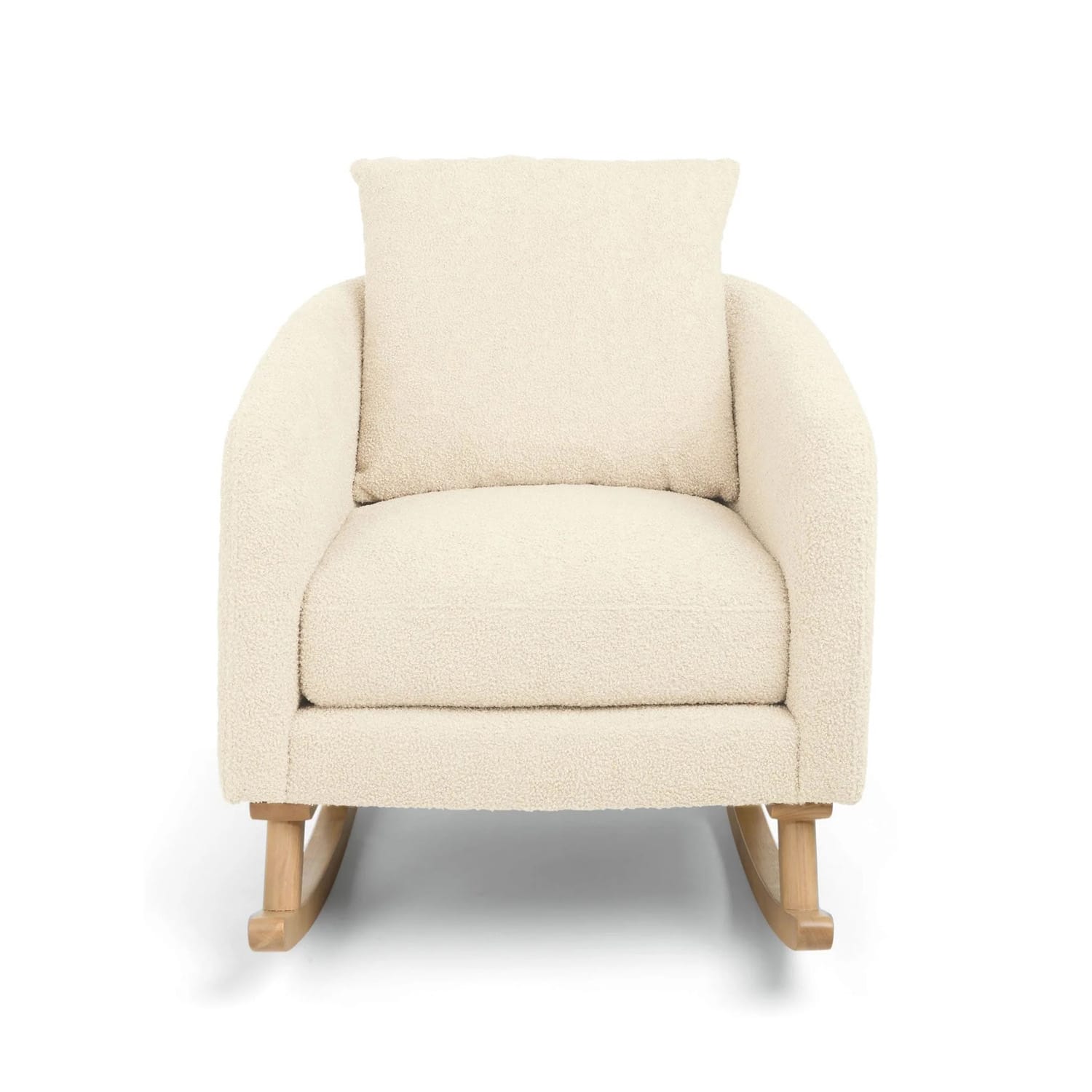 Mamas & Papas Alma Nursing Chair & Stool Off White Boucle (5)