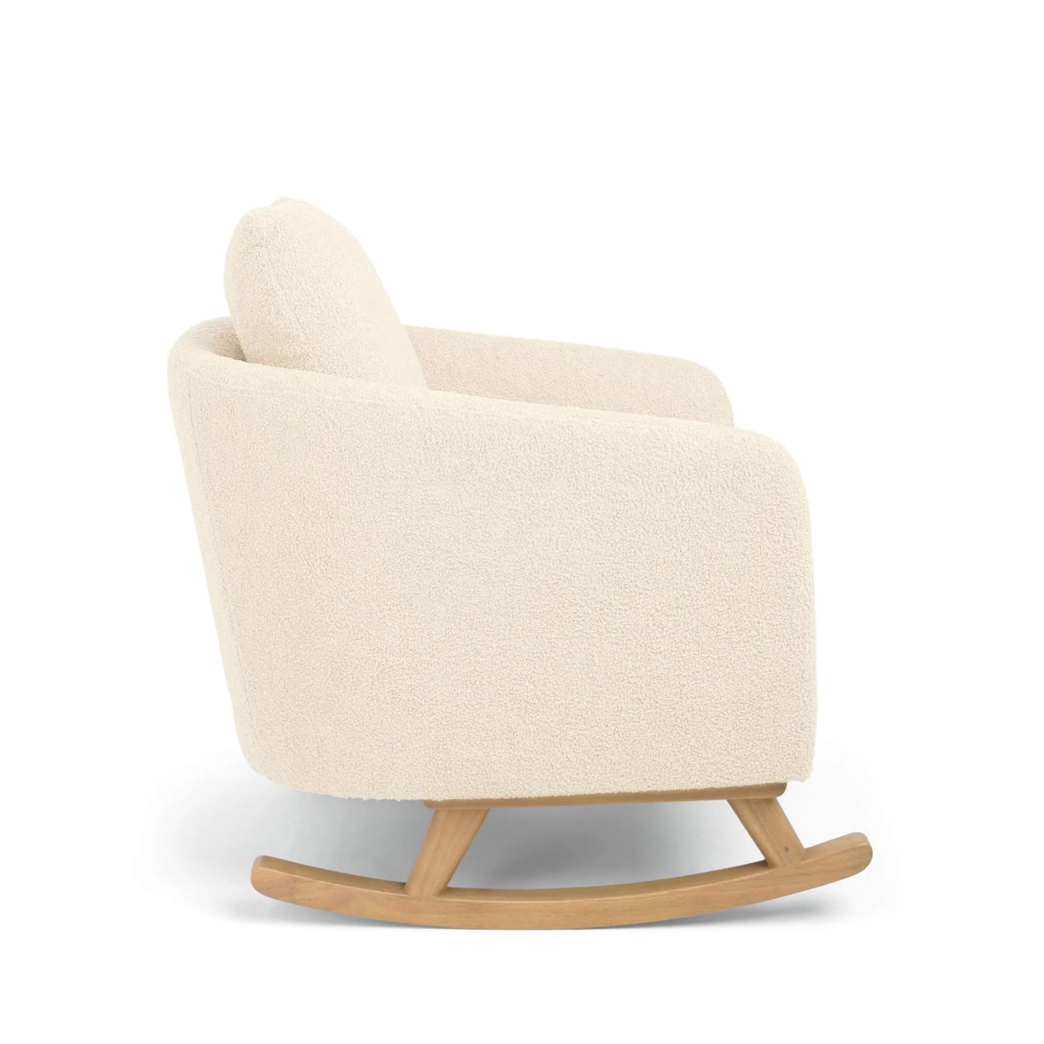 Mamas & Papas Alma Nursing Chair & Stool Off White Boucle