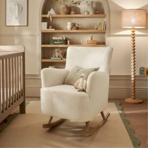 Mamas & Papas Elwood Nursing Chair - Off White Bouclé