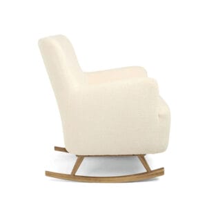 Mamas & Papas Elwood Nursing Chair & Stool Off White Boucle (3)