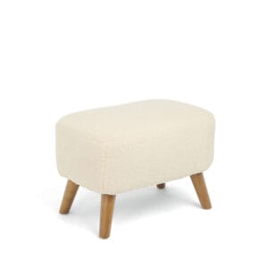 Mamas & Papas Elwood Nursing Chair & Stool Off White Boucle
