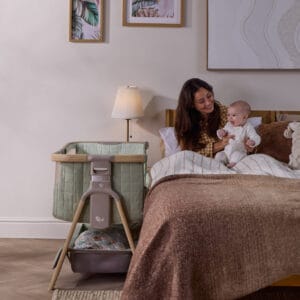 Tutti Bambini CoZee Sense Bedside Crib Drifted Oak Eucalyptus (4)