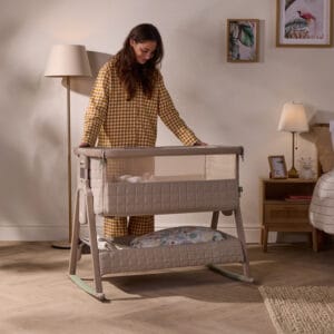 Tutti Bambini CoZee Sense Bedside Crib Soft Walnut Cocoa