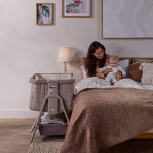 Tutti Bambini CoZee Sense Bedside Crib Soft Walnut Cocoa (8)