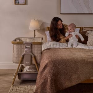 Tutti Bambini CoZee Sense Bedside Crib Toasted Oak Sand (4)